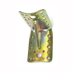 PIASTRA AD ANGOLO PIANA C/RINFORZO Ø 80/100 65x85 mm - spessore 2 mm