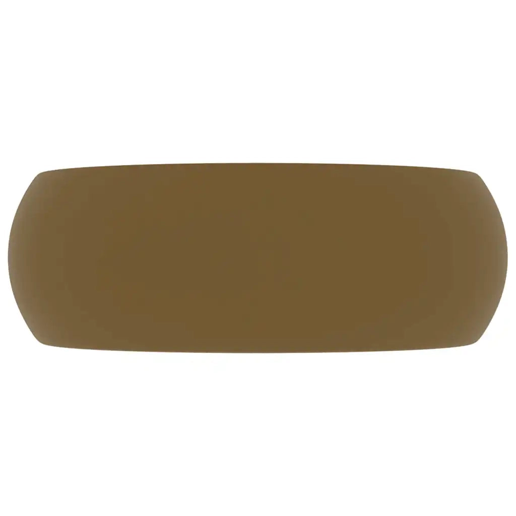 Lavandino Lusso Rotondo Crema Opaco 40x15 cm in Ceramica 147007