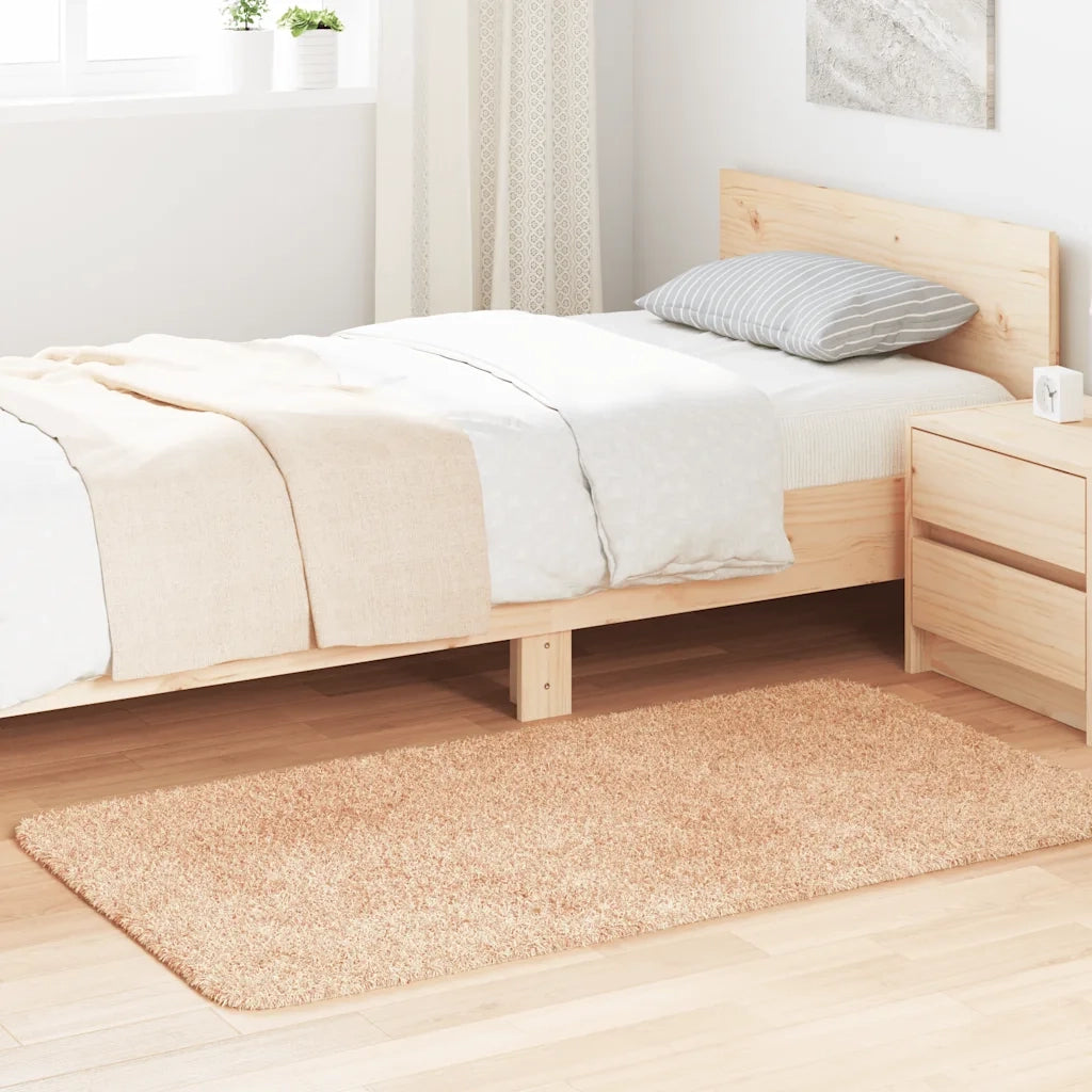 vidaXL Tappeto Shaggy a Pelo Lungo NAVARRA Beige 80x150 cm poliestere