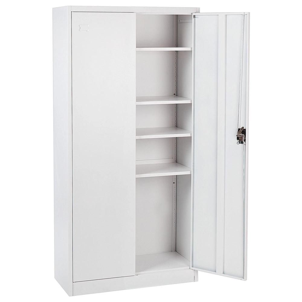 Armadietto in acciaio bianco per l'ufficio domestico a 2 ante in acciaio bianco Design stile Industriale