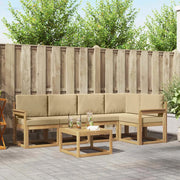 Set di divani da esterno 6 pz Bianco e Beige 3387657
