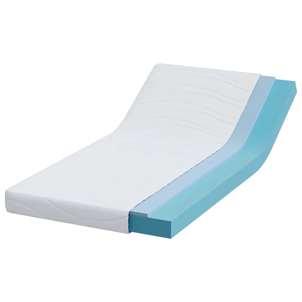 Materasso-Materasso per letto Bianco 90 x 190 cm Tessuto Jacquard 298930