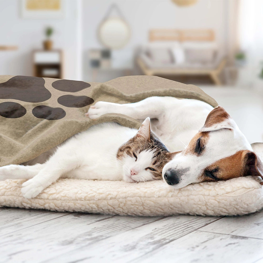 Coperta per Animali Domestici 102 x 69 cm Copertina Lavabile Cani e Gatti Beige
