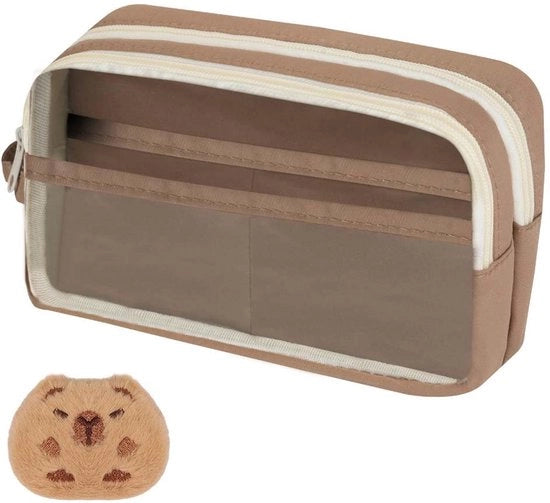 Etui per scuola con grande capacità, borsa per studenti, tasca per penne, borsa portatile per materiali di scrittura, etui con chiusura a righello, etui (senza materiali di scrittura)
