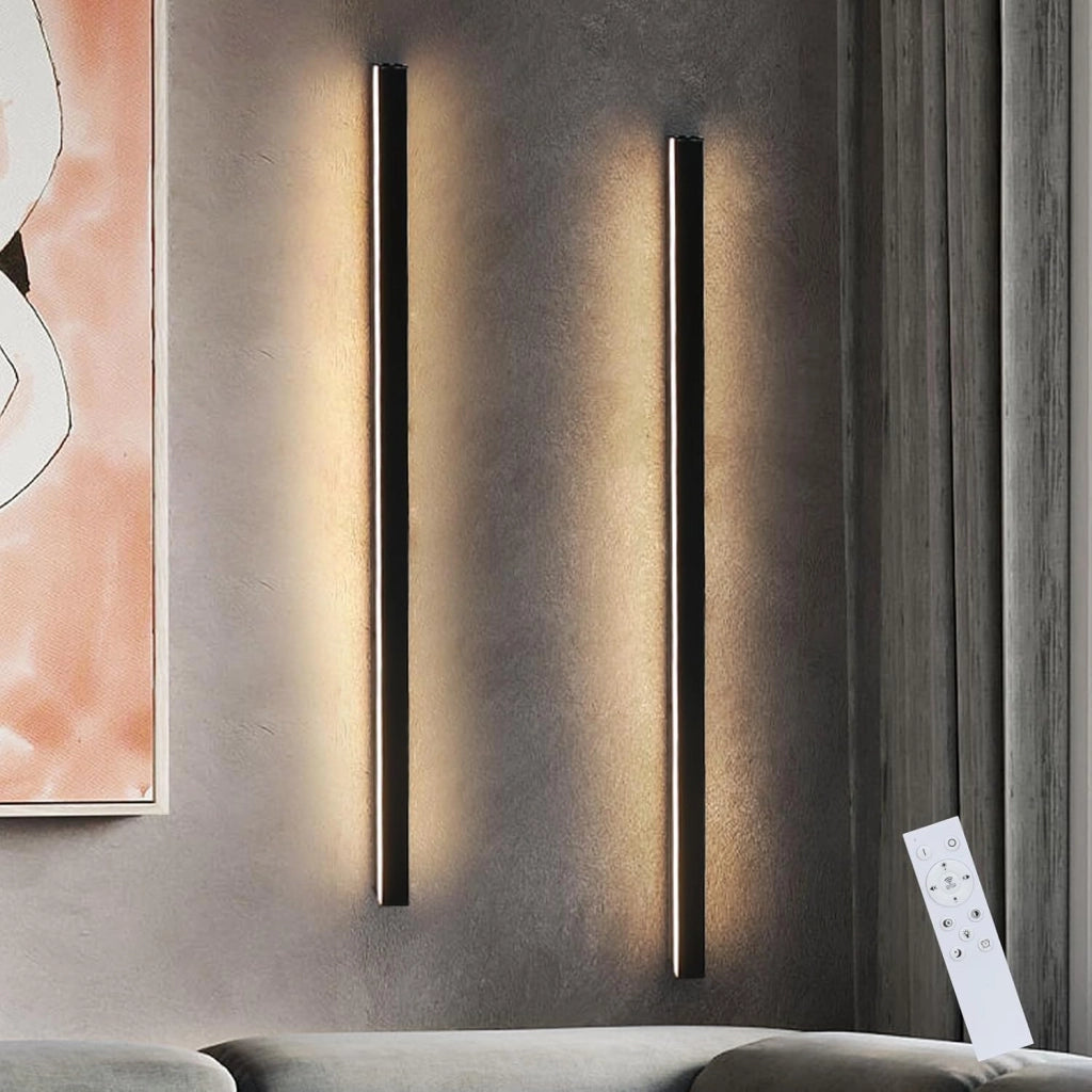 ZMH LED Applique 2ER Indoor Nero 100CM Applique 3000K Corridoio moderno Camera da letto