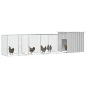 Gabbia per Polli Grigia 400x91x100 cm Acciaio Zincato CFW5055602