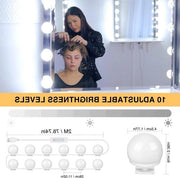 Lampada di illuminazione per trucco a specchio 3 colori regolabile in 10 LED - tavolo per il trucco in bagno