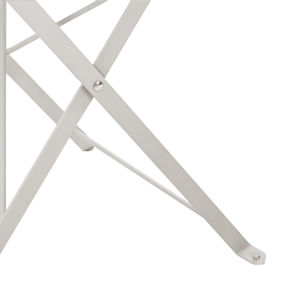 Sedia da giardino pieghevole  2 pezzi Beige Acciaio