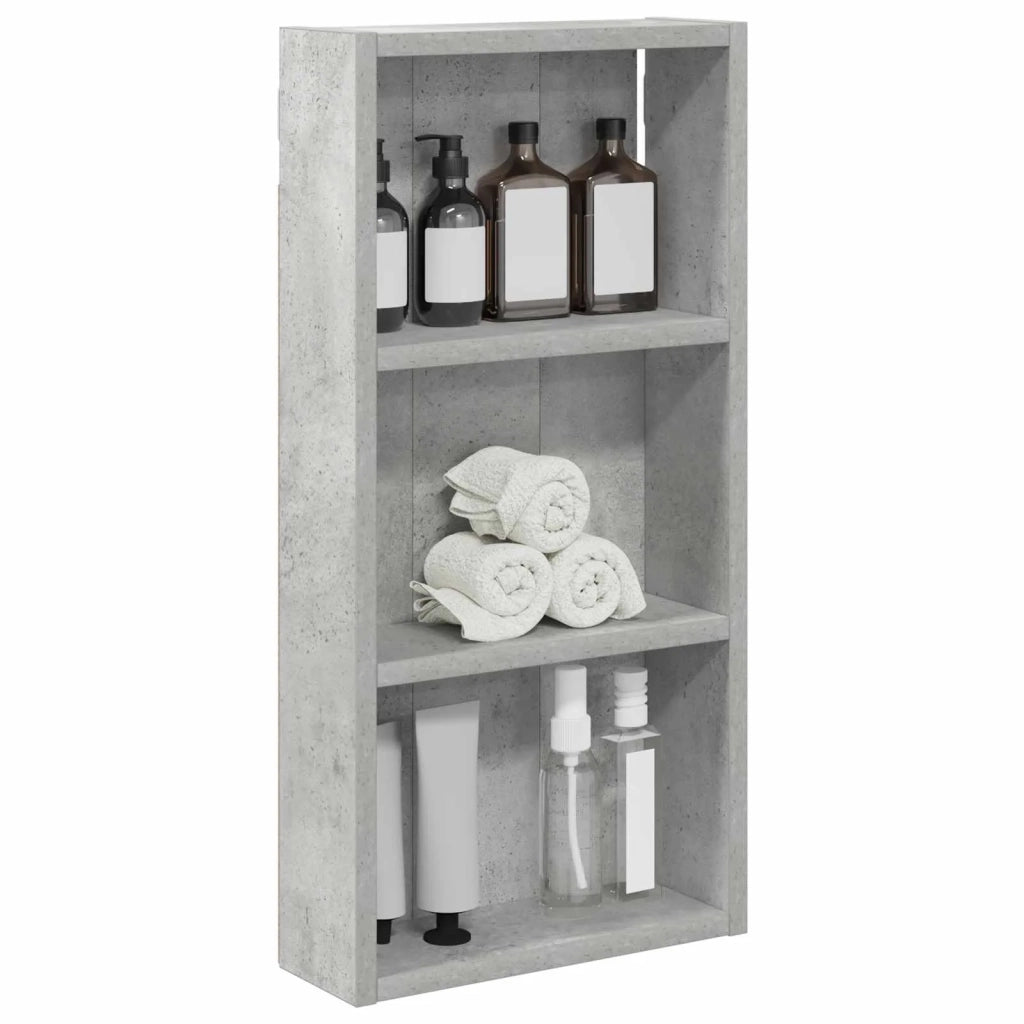 Armadio da bagno a muro Grigio Cemento 30 x 10 x 60,5 cm
