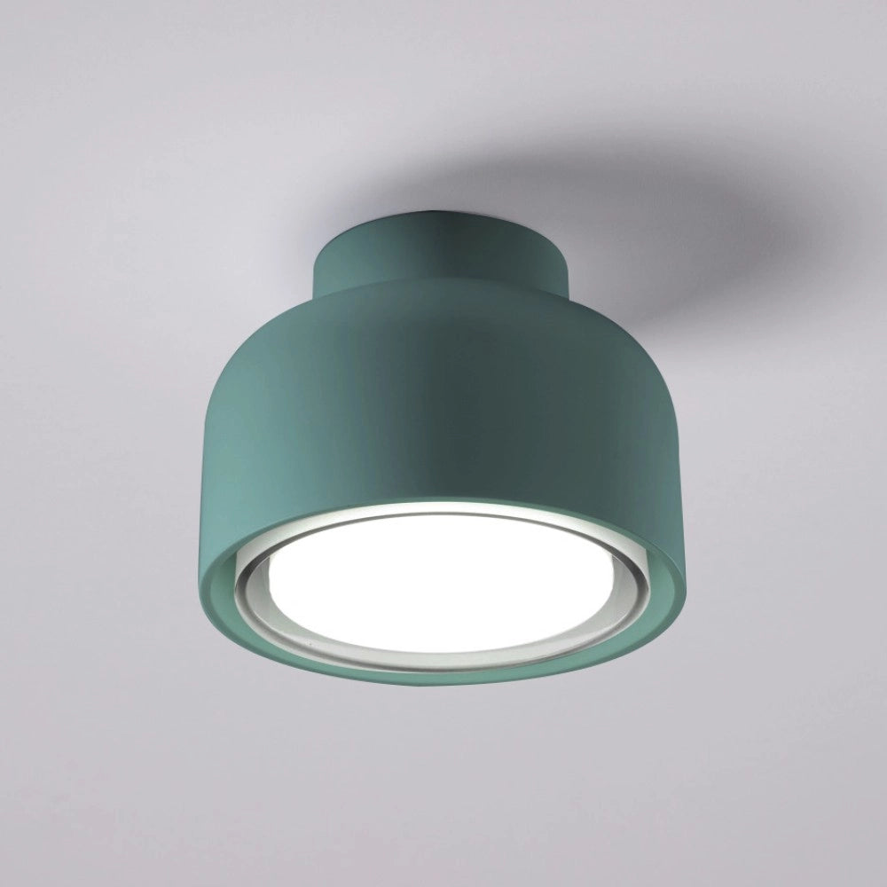 Plafoniera BOTTONE moderna in alluminio Petrolio 1xGX53