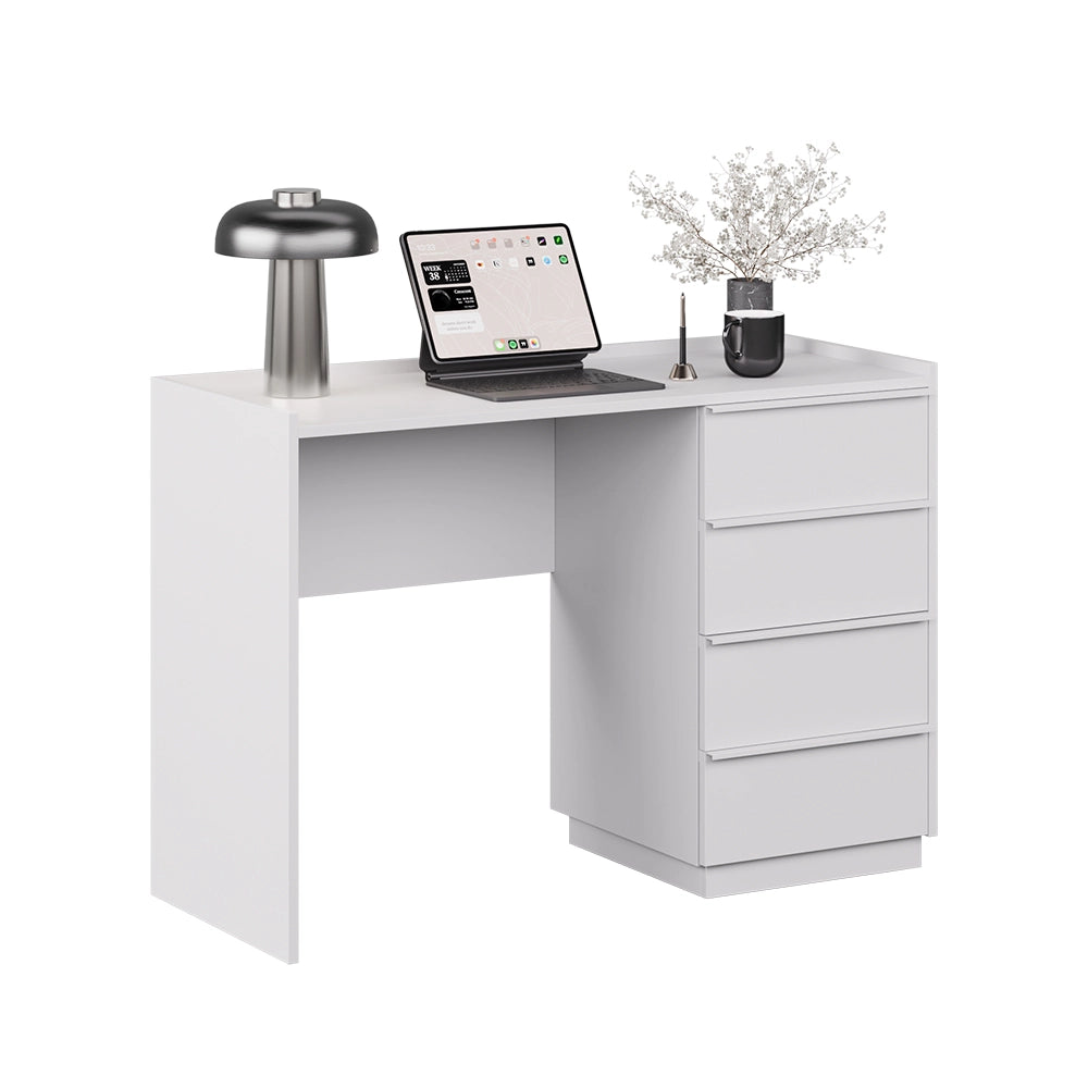 Vicco Scrivania Bianco 110 x 45 cm con 4 cassetti