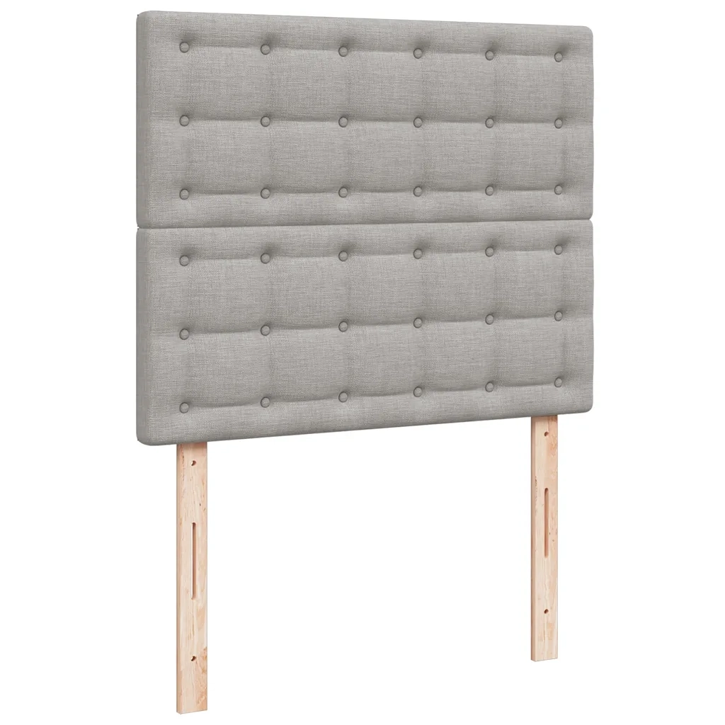 Giroletto a Molle con Materasso Grigio Chiaro 120x190cm Tessuto 3270383