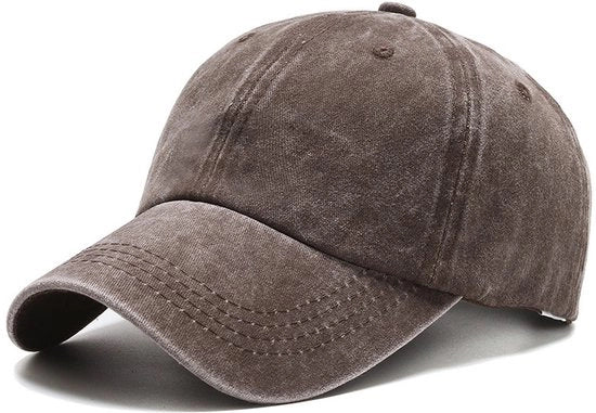 Cappello Golf per Papà - Cappello in Cotone Versatile a Profilo Basso - Senza Struttura Piana - Marrone Caffè