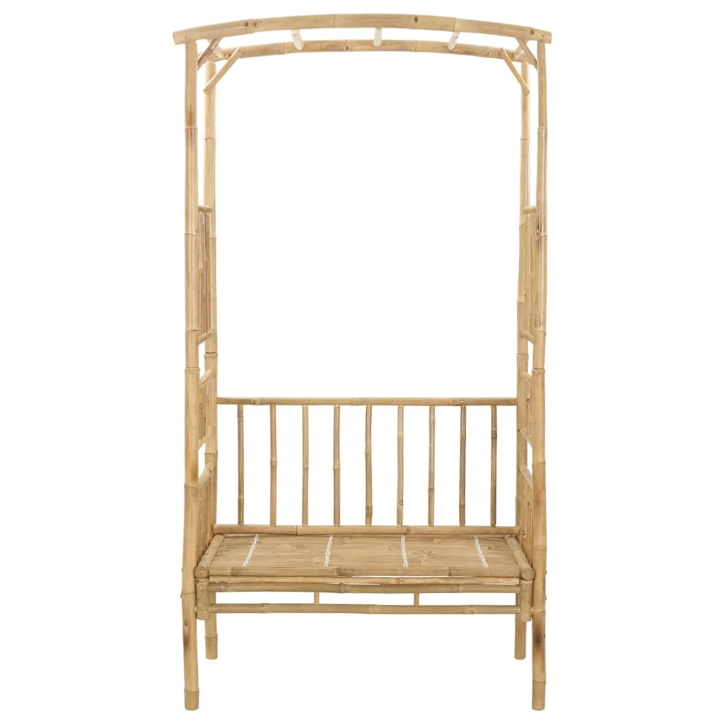 Arco da Giardino con Panchina Naturale 115 x 50 x 205 cm Bambù 42028056