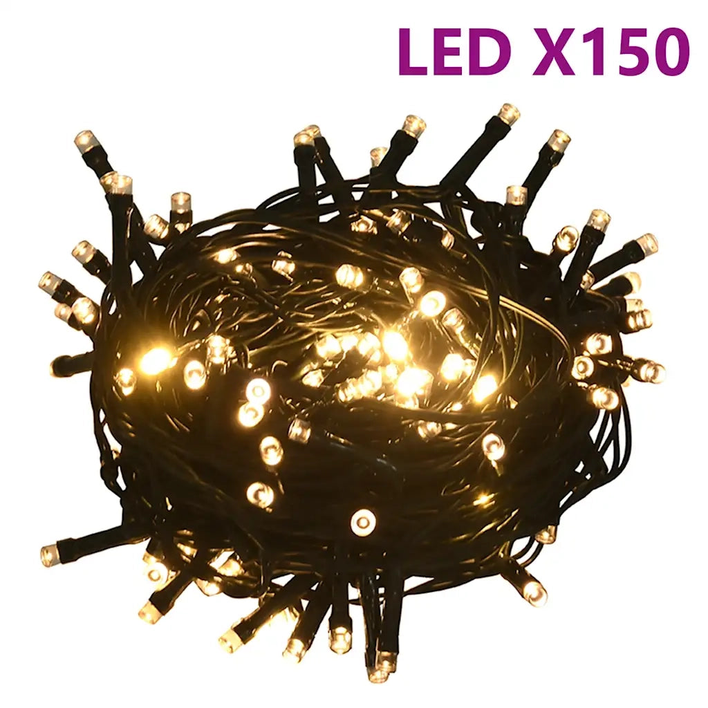 Set Natale con 60 Palline Punta e 150 Luci LED Oro Rosa CFW9498870