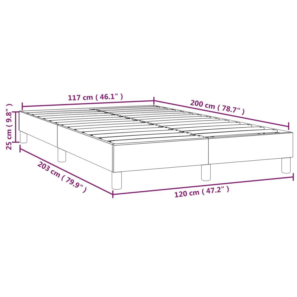 Struttura Letto a Rete a Molle Grigio 120x200 cm in Similpelle 3120692