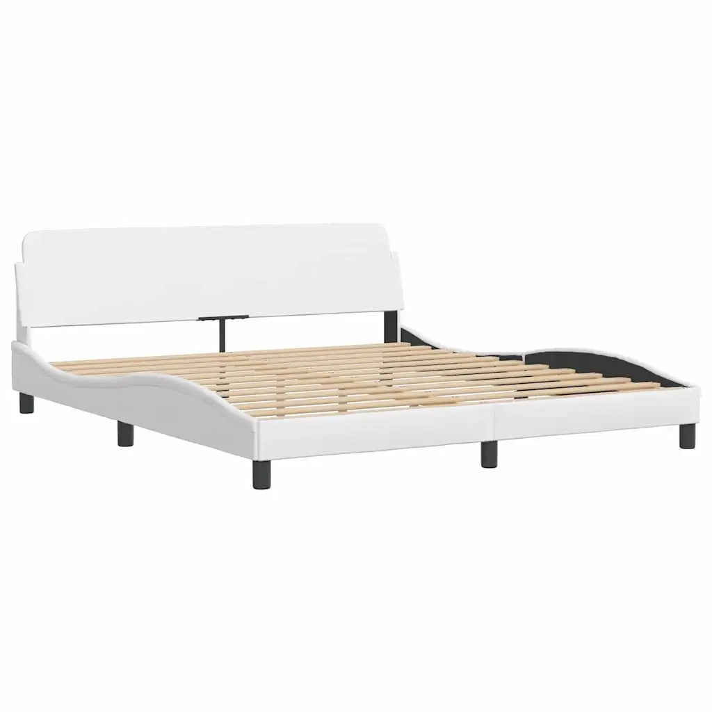 Giroletto senza Materasso Zadar Bianco 180x200 cm in Similpelle 3208199