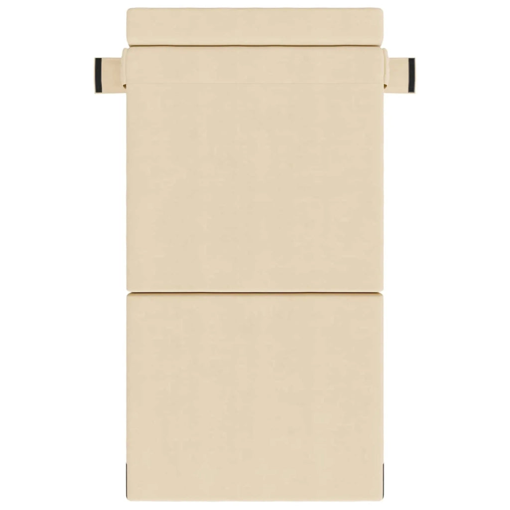 Divano Letto Pieghevole Crema 100 x 80 x 60 cm Tessuto 900116