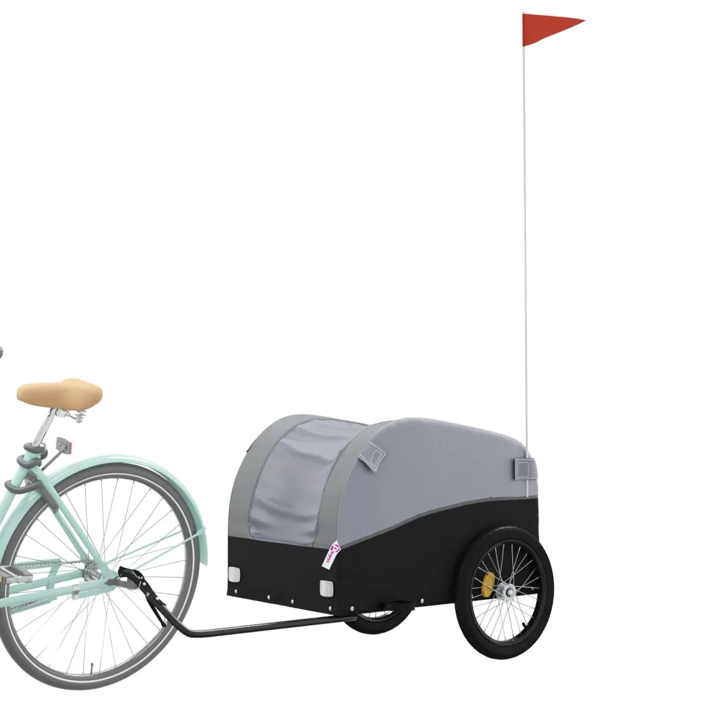 Rimorchio da Bici Nero e Grigio 45 kg in Ferro CFW4185055