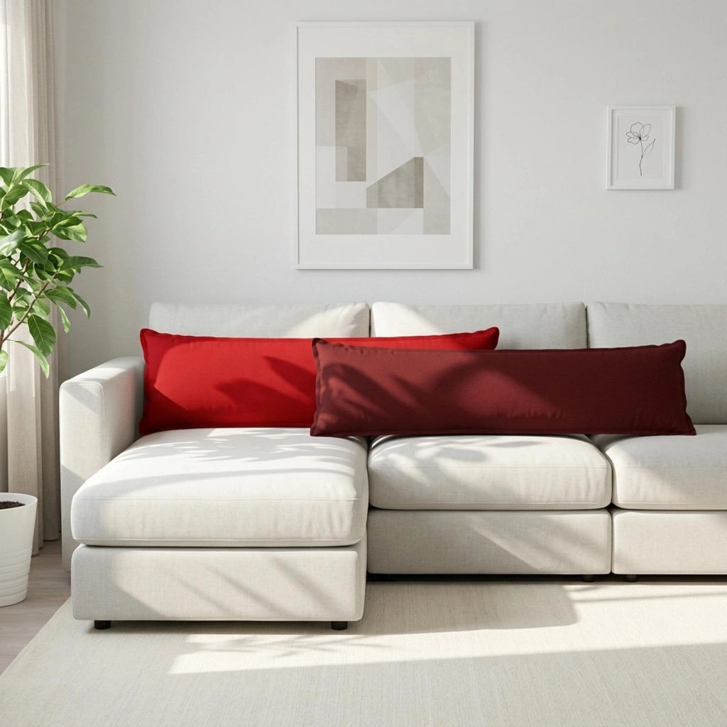 Federa 2 pcs HOUTEN Rosso 40 x 145 cm Lino 917141