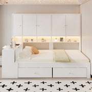 letto multifunzione mdf bianco 95 x 235 cm
