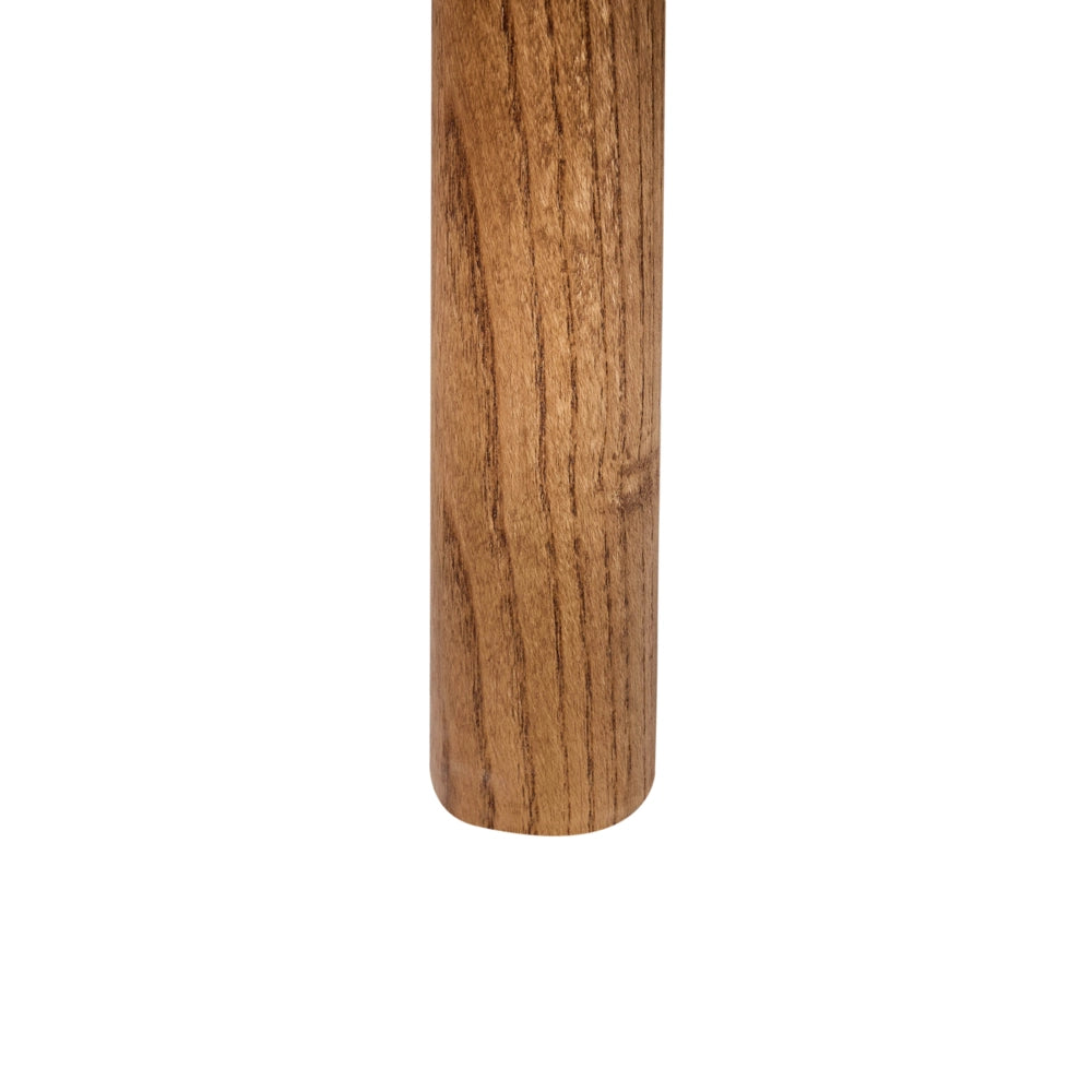 Tavolo da pranzo impiallacciato in legno di quercia scura MDF Gambe in legno di olmo 180 x 90 cm Piano rettangolare impiallacciato