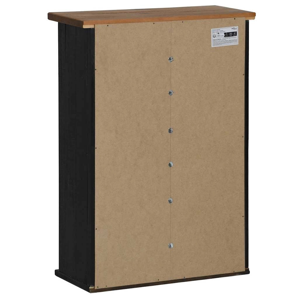 Armadio a muro HALDEN con anta scorrevole 49 x 22,5 x 70 cm design moderno salvaspazio legno di pino nero 02_0057829