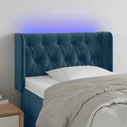 Testiera a LED-Testata con LED Blu Scuro 83x16x78/88 cm in Velluto 409793