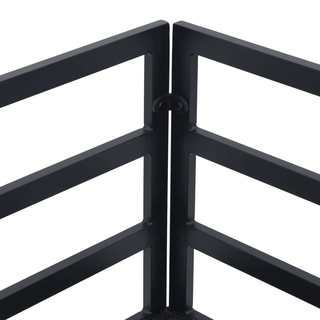 Set Divano da Giardino con cuscino 7 pcs Nero Alluminio 3378872
