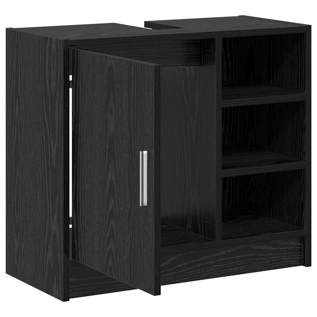 Mobile da Bagno Rovere Nero 63 x 29 x 55 cm Legno multistrato 869214