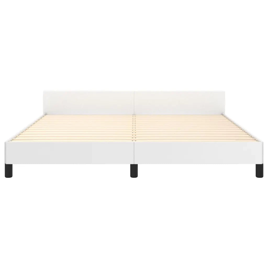 Giroletto con Testiera Bianco 160x200 cm in Similpelle cod mxl 78176