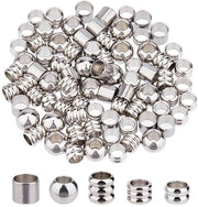 Accessori da gioielleria in metallo - 80 pezzi - grande foro - 5 stili - creazione di gioielli DIY