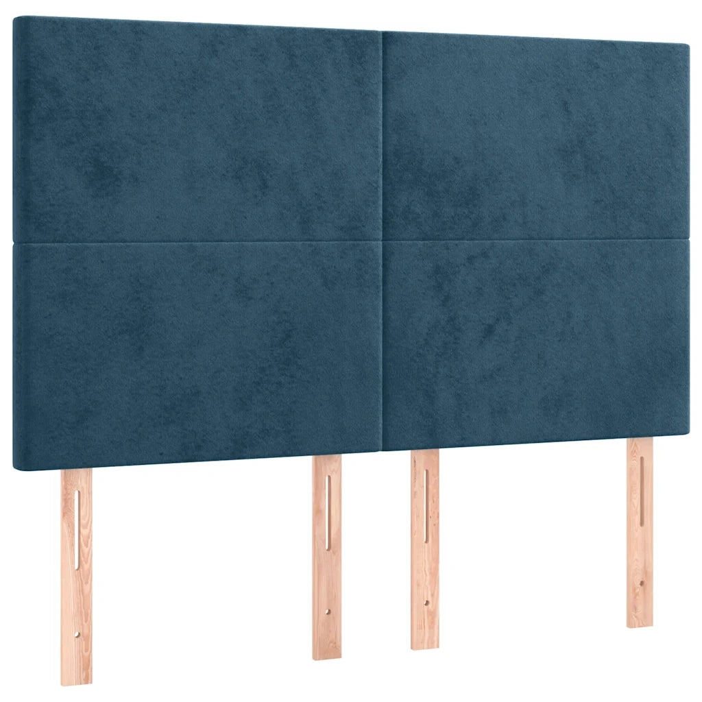 Giroletto senza Materasso-Struttura Letto Blu Scuro 140x200 cm Velluto 247865