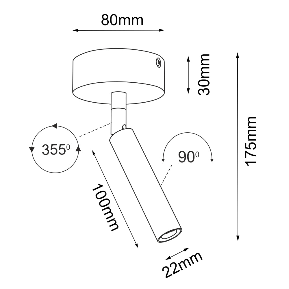 Faretto soffitto bianco tondo orientabile G9 Brosline 2283