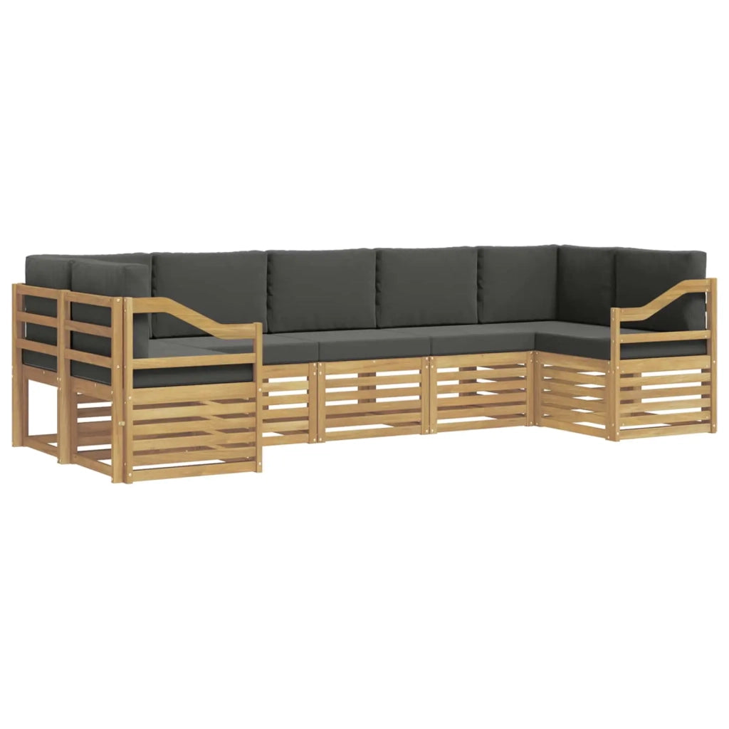 Set divano sezionale 7 pcs Bianco e Antracite