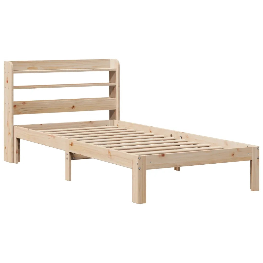 Giroletto con Testiera 90x190 cm in Legno Massello di Pino 3306774