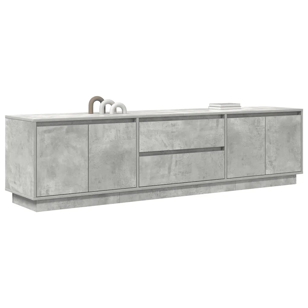 Mobile Porta TV con Luci LED Grigio Cemento 193,5x41x50 cm 3328438