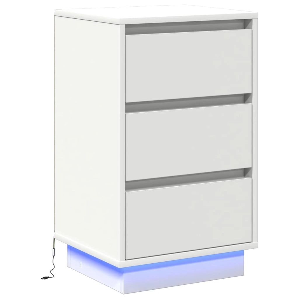 Comodino | Armadio da Notte | Mobiletto da notte Bianco 39 x 34,5 x 65 cm Legno multistrato