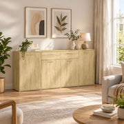 Sideboard Sonoma Oak 160x36x75 Cm Wood Material