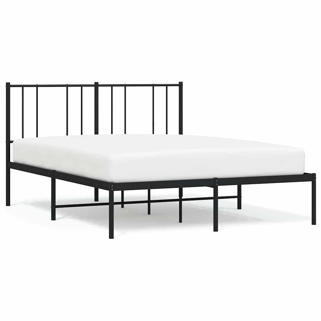 Giroletto con Testiera in Metallo Nero 120x200 cmcod mxl 103183