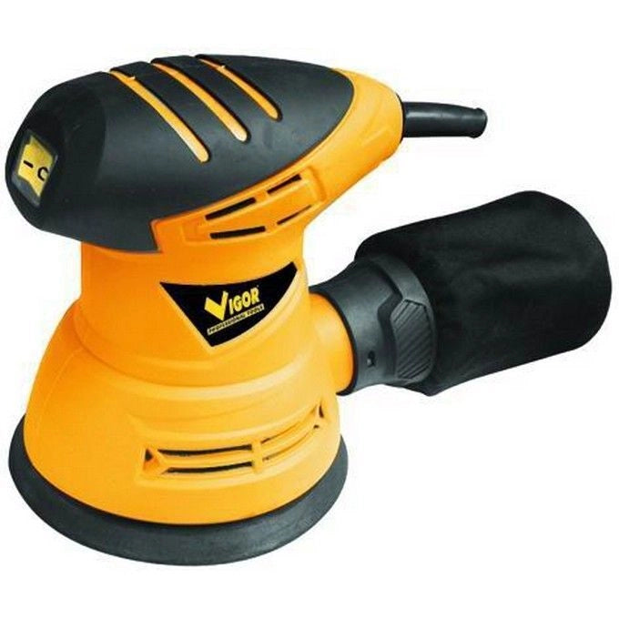 Vigor VLP-125 Levigatrice Rotorbitale Palmare 240 W 125 mm Velocita' Variabile 12000 giri-min con Aspirazione
