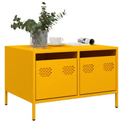 Mobile TV Giallo Senape 68x50x43,5 cm Acciaio Laminato a Freddo 851241