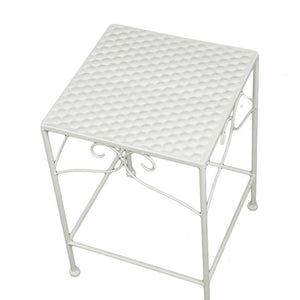 Set 3 Portapiante Quadrati per Giardino e Balcone in Metallo Milena Bianco