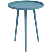 Tavolino da esterno rotondo in metallo ¨C zephmum ¨C ?40x50 cm blu