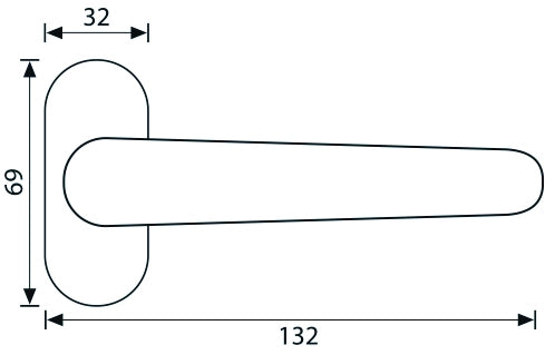 MANIGLIA PER INFISSI IN ALLUMINIO Col. Bianco (ral 1013)
