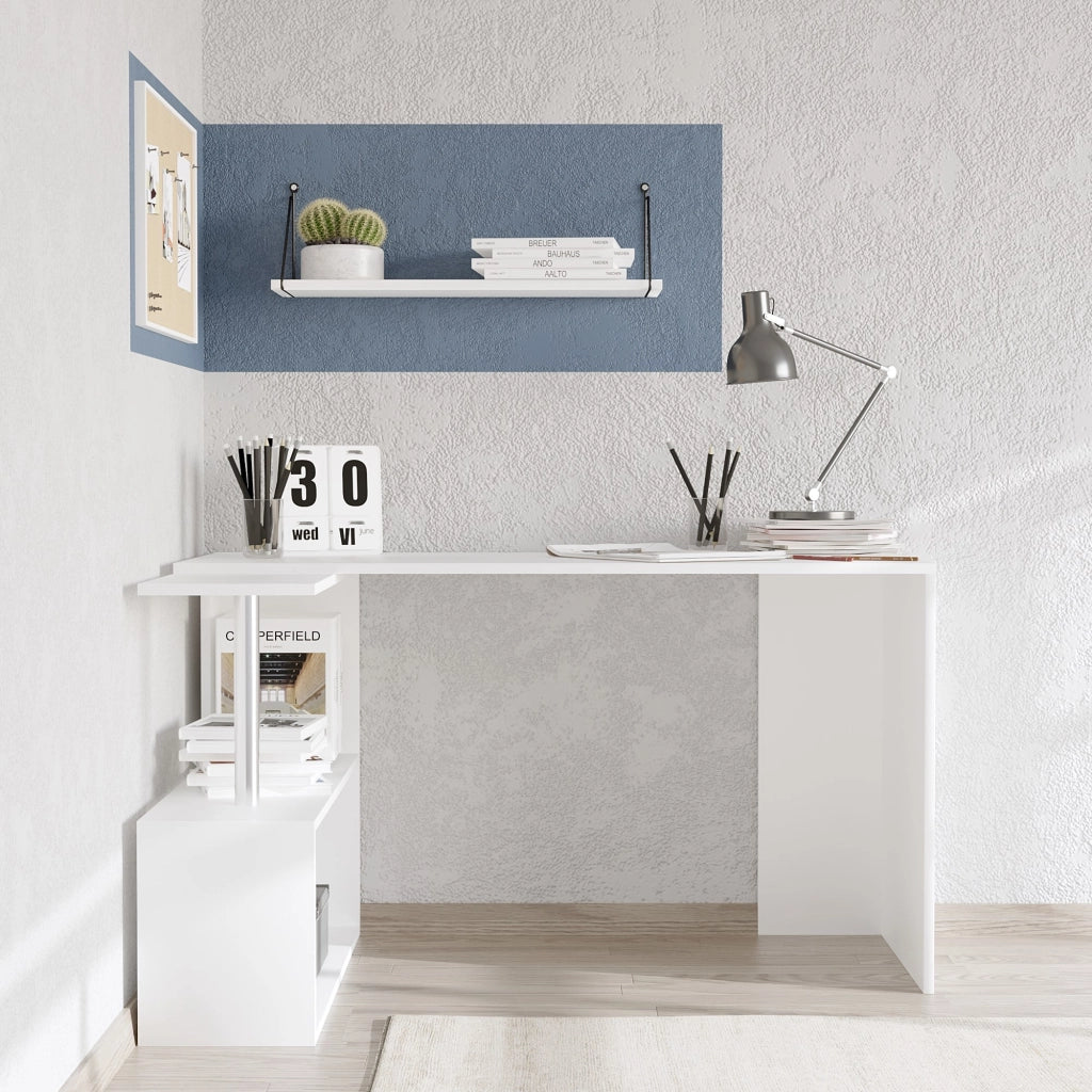Scrivania in legno "Gelincik" - 130 x 109 x 74 cm - Bianco