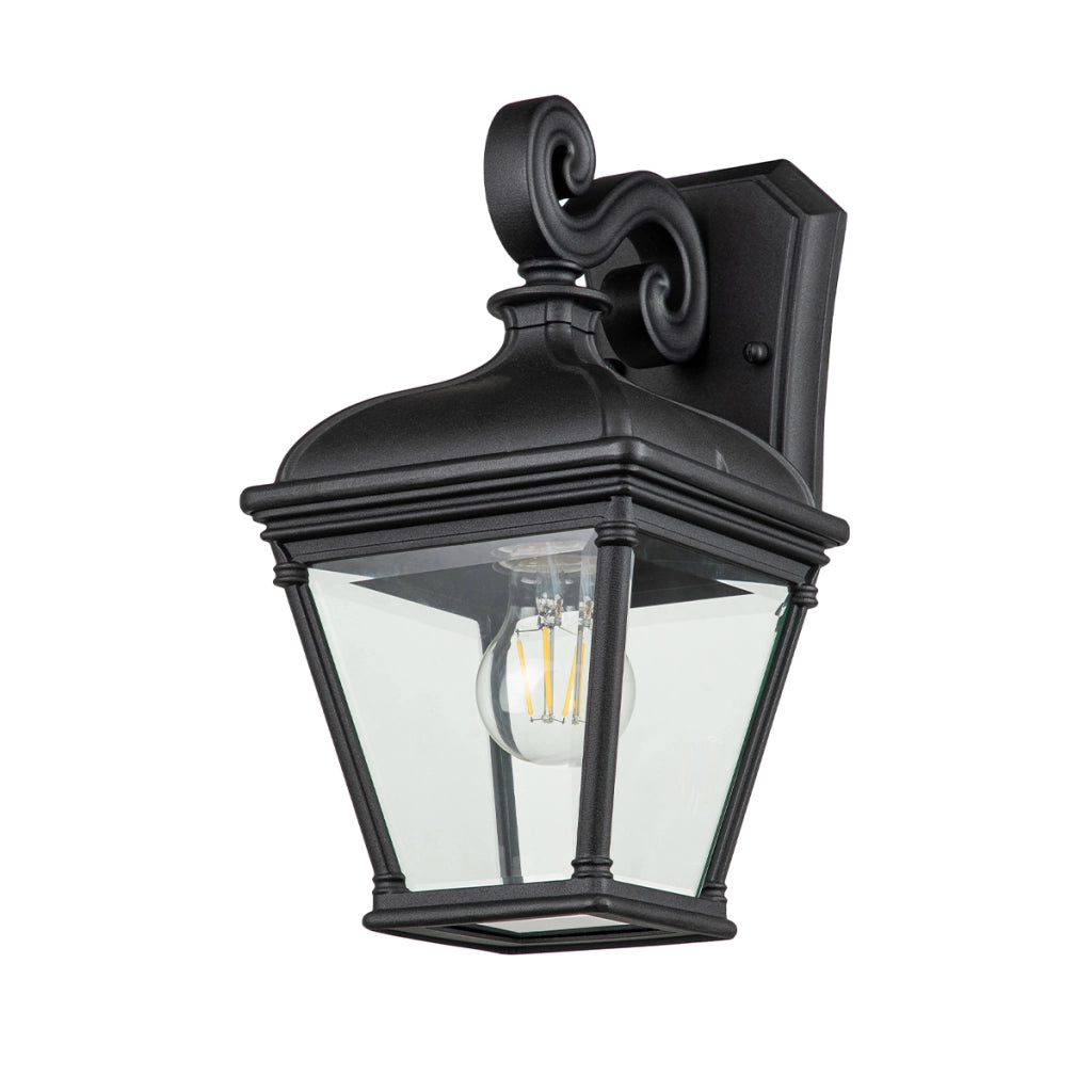 Applique esterna classica Bayview Elstead nera E27 IP44
