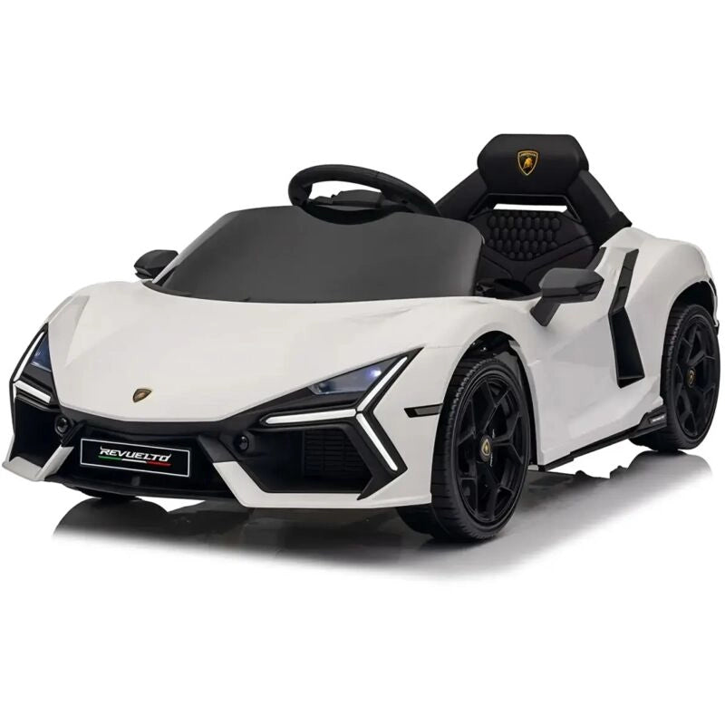 Macchina elettrica cavalcabile per bambini, Lamborghini Revuelto colore bianco,Eta 3-5 anni
