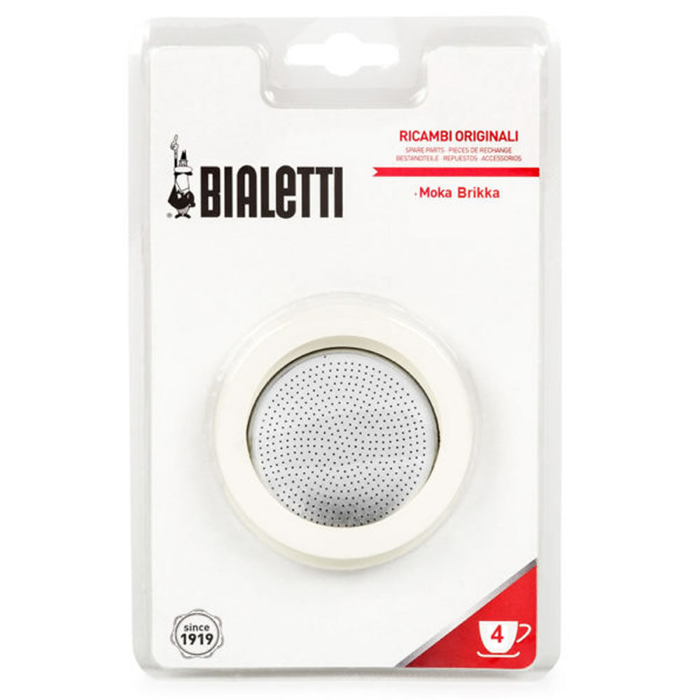 Ricambi per caffettiera bialetti brikka 4 tazze set guarnizioni e filtro originale