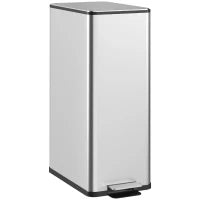 Bidone della spazzatura da cucina 20L, in acciaio inossidabile con coperchio a chiusura morbida, compatto con secchio interno rimovibile